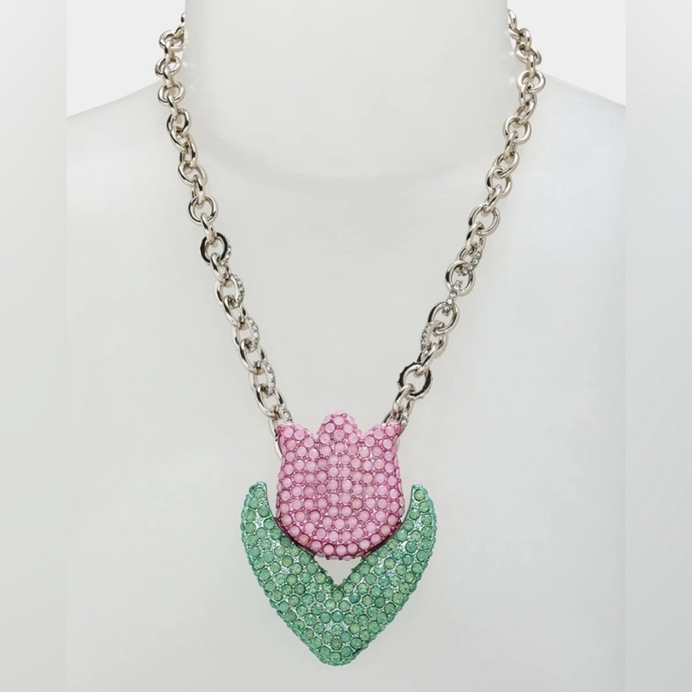 👉✨️ Betsey Johnson Tulip Flower Statement Necklace Retail $128